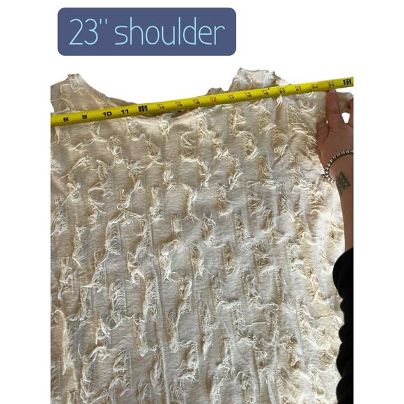 Vintage Cream Textured Lounge Set Oversized Monochrome Minimalist Pants M/L - Picture 8 of 12